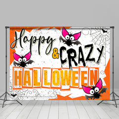 Glücklich Und Verrückt Niedlich Wenig Schläger Halloween Hintergrund