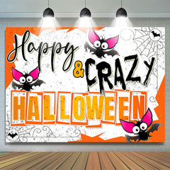 Glücklich Und Verrückt Niedlich Wenig Schläger Halloween Hintergrund