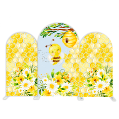 Honey Sweet Yellow Bee Biene Thema Geburtstagsparty Bogenwand Abdeckung Honigwabe Deko
