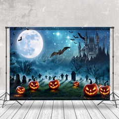 Horror Nacht Schläger Schloss Kürbis Halloween Hintergrund