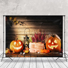 Horror Kürbis Planke Hintergrund Halloween Hintergrund