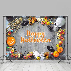Horror Stimmung Fotografie Süßigkeiten Glücklich Halloween Hintergrund