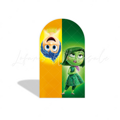 Inside Out Film Charaktere Bogenwand Abdeckung Alles steht Kopf Party Fotohintergrund