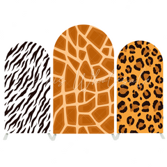 Jungle Safari Animal Zebra Leopard Cheetah Giraffe Fell Muster Bogenwand Abdeckung Babyparty