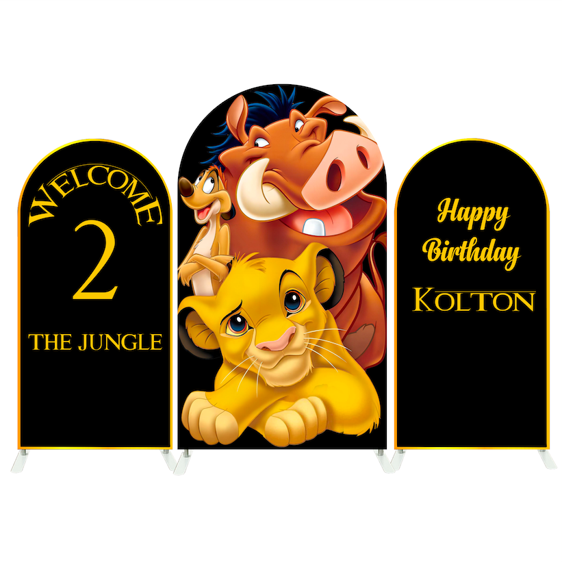 Lion King Birthday Baby Shower Party Ground Bogenwand Abdeckung Sonnenuntergang Afrika Deko