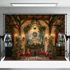 Lofaris Retro Wandgemälde Zimmer Festlich Weihnachten Stimmung Hintergrund