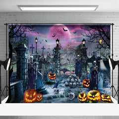 Schädel Geist Herrenhaus Lila Stimmung Halloween Hintergrund