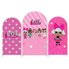 LOL Surprise Puppen Rosa Thema Happy Birthday Bogenwand Abdeckung Glitzer Party Deko