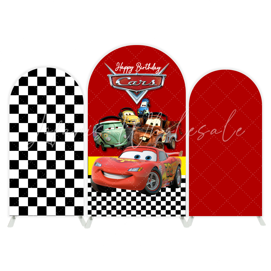 Cars Mcqueen Rennauto Thema Bogenwand Abdeckung Route 66 Jungen Geburtstag Deko