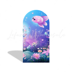 Mermaid Birthday Baby Shower Party Background Bogenwand Abdeckung Meerjungfrau Schwanz Deko