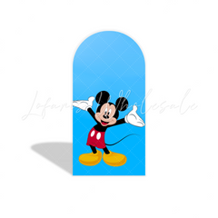 Mickey Maus Thema Geburtstagsparty Bogenhintergrund Wandbezug Klassisch Rot Schwarz Deko
