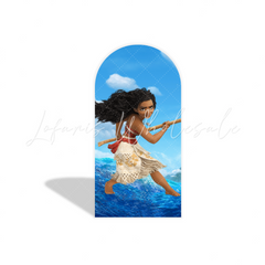 Moana Abenteuer Thema Chiara Bogenhintergrund Stoffbezug Tropisch Strand Party Deko