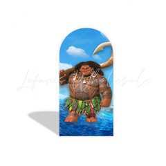 Moana Abenteuer Thema Chiara Bogenhintergrund Stoffbezug Tropisch Strand Party Deko