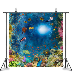 Ozean Landschaft Bunt Fisch Sommer Hintergrund Dekor