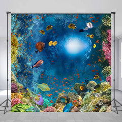 Ozean Landschaft Bunt Fisch Sommer Hintergrund Dekor