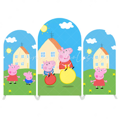 Peppa Pig Familie Wutz Thema Happy Birthday Chiara Bogen Abdeckung Kinder Party Deko