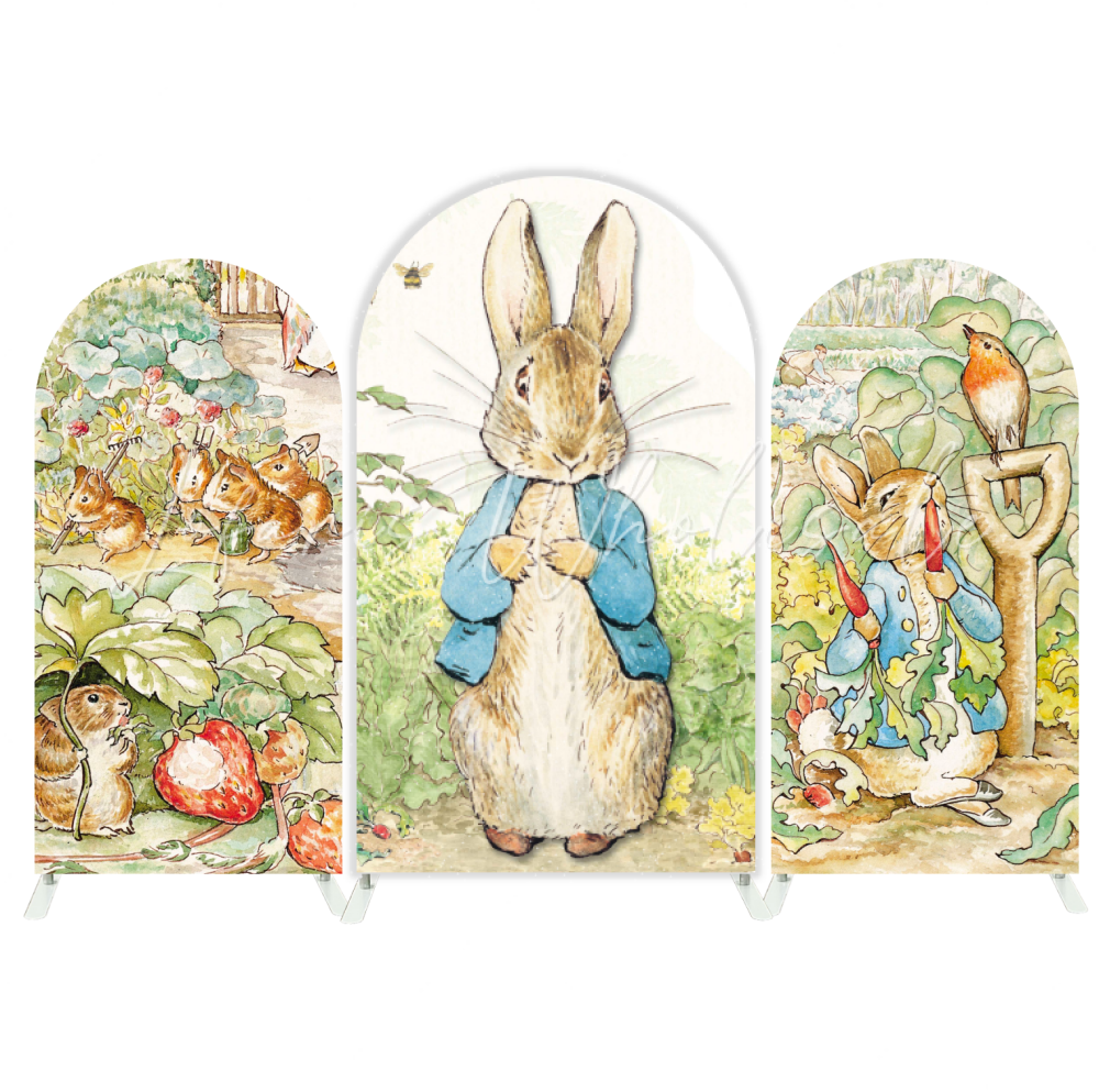 Peter Rabbit Birthday Baby Shower Party Bogenwand Abdeckung Hase Garten Blumen Kinder Deko