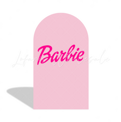 Pink Barbie Birthday Party Arch Backdrop Wall Cloth Cover Rosa Mode Puppe Fotohintergrund Deko