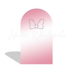 Pink Minnie Baby Shower Birthday Party Bogenwand Abdeckung Rosa Punkte Maus Mädchen Deko
