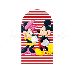 Pink Minnie Mickey Birthday Party Chiara Bogenhintergrund Abdeckung Maus Paar Rosa Deko