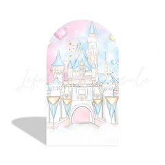Princess Birthday Party Background Bogenwand Abdeckung Rosa Krone Gold Glitzer Mädchen Deko