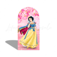 Princess Happy Birthday Party Bogenhintergrund Abdeckung Rosa Schloss Krone Märchen Deko
