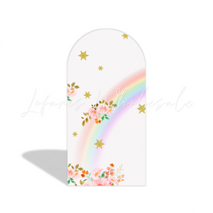 Rainbow Flora Unicorn Einhorn Blumen Regenbogen Happy Birthday Bogenwand Abdeckung Deko