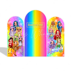 Rainbow High Puppen Thema Chiara Bogen Abdeckung Bunt Mode Mädchen Geburtstag Party Deko