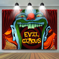 Rot Vorhang Und Teuflisch Zirkus Halloween Thema Hintergrund