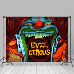 Rot Vorhang Und Teuflisch Zirkus Halloween Thema Hintergrund