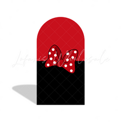 Red Minnie Baby Shower Birthday Party Bogenwand Abdeckung Rot Maus Punkte Klassisch Deko