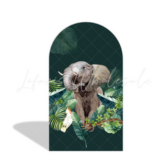 Safari Jungle Wild Thema Happy Birthday Bogenhintergrund Stoffbezug Tiere Zoo Party Deko