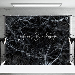 Schäbig Schwarz Weiß Spinne Web Halloween Hintergrund