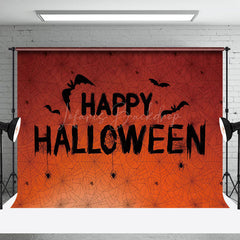 Einfach Spinne Web Fledermäuse Feiern Glücklich Halloween Hintergrund