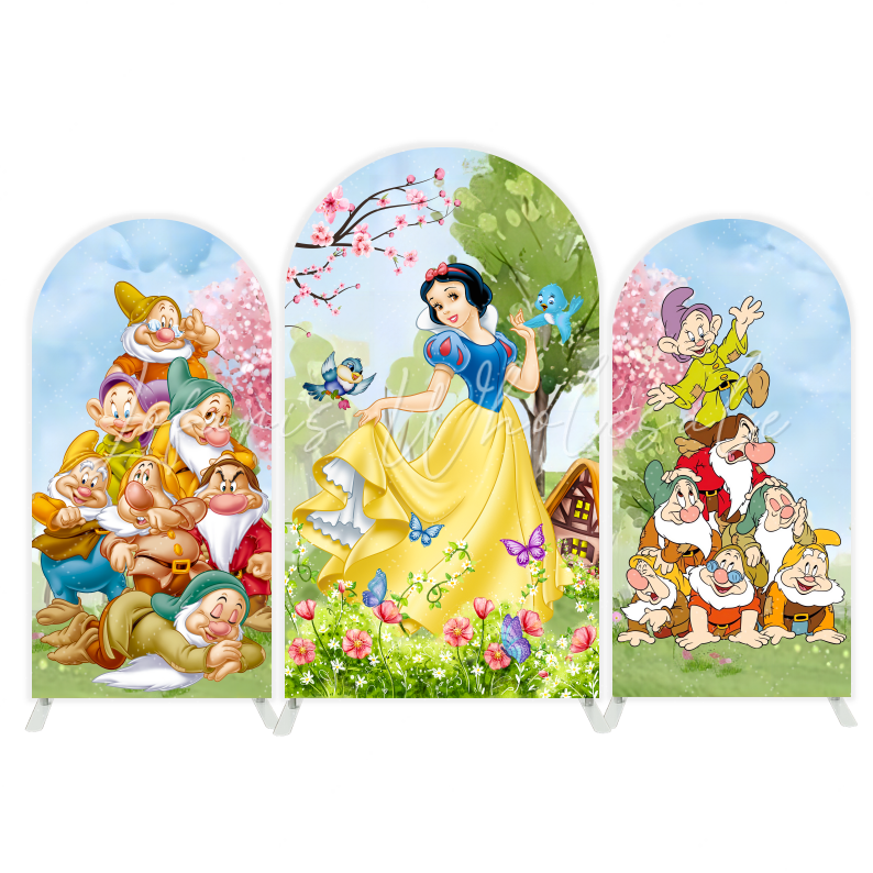 Snow White Schneewittchen Prinzessin Thema Bogenwand Abdeckung Mädchen Geburtstag Deko