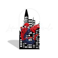 Spiderman Spinne Superheld Thema Bogenwand Abdeckung Stadt Skyline Jungen Party Deko