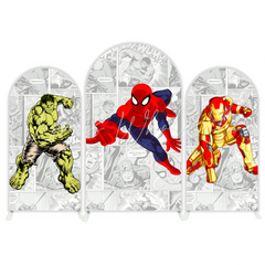 Super Hero Avengers Spiderman Thema Happy Birthday Bogenwand Abdeckung Marvel Deko