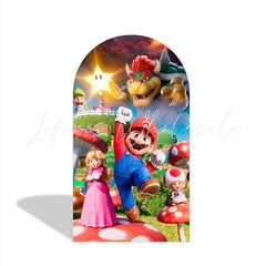 Supper Mario Cartoon Happy Birthday Party Bogenhintergrund Abdeckung Luigi Videospiel Jungen Deko