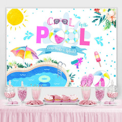 Cool Baden Schwimmbad Blumen Sommer Geburtstag Hintergrund