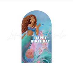 The Little Mermaid Prinzessin Happy Birthday Bogenwand Abdeckung Muscheln Perlen Deko