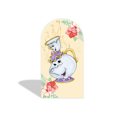 The Beauty And Beast Thema Bogenhintergrund Abdeckung Prinzessin Belle Geburtstagsparty Deko