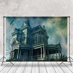 Jahrgang Verlassen Villa Vogel Halloween Hintergrund