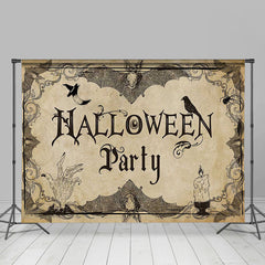 Jahrgang Vergilbt Schläger Kerze Halloween Party Hintergrund