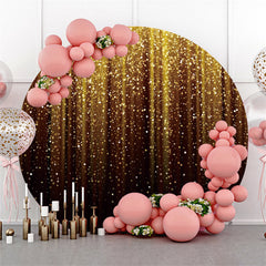 Kreis Funkeln Gold Und Schwarz Glücklich Geburtstag Hintergrund