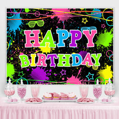 Farbig Und Graffiti Glücklich Geburtstag Bcakdrop Für Party