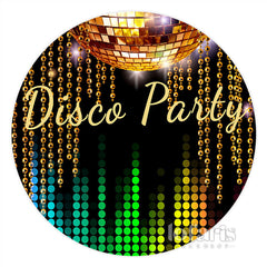 Disko Party Glücklich Geburtstag Kreis Hintergrund Für Erwachsene
