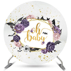 Blumen Niedlich Halloween Schläger Kreis Babydusche Hintergrund