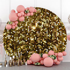 Funkeln Golden Und Glänzend Punkte Runden Geburtstag Hintergrund