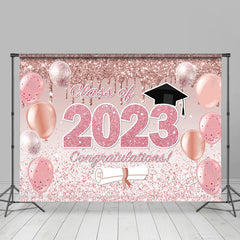 Funkeln Rosa Ballon Glückwunsch 2024 Grad Hintergrund