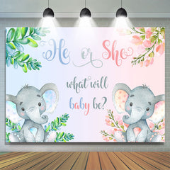 Grün Und Rosa Elefant Geschlecht Aufdecken Baby Dusche